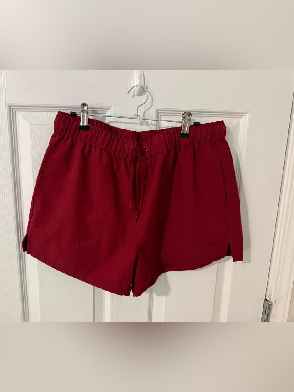 Yogalicious Women's Drawstring Athletic Shorts - Deep Wine Red